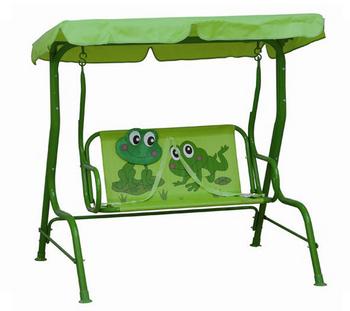 Siena Garden Kinder Hollywoodschaukel schaukel Froggy, Grün - Polyester / Stahl
