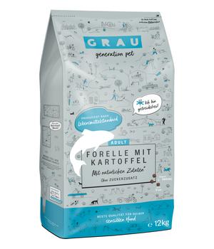 GRAU Trockenfutter für Hunde Adult, Monoprotein 12 kg