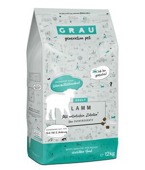 GRAU Trockenfutter für Hunde Adult, 12 kg