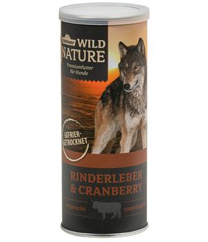 Dehner Wild Nature Hundesnack Rinderleber & Cranberry, gefriergetrocknet, 60 g