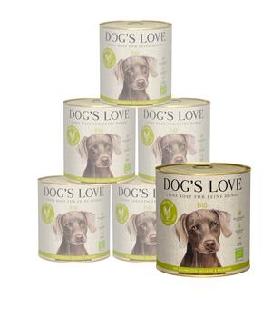 DOG'S LOVE Nassfutter für Hunde Bio, 6 x 800 g
