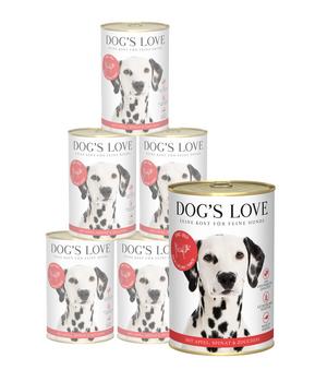 DOG'S LOVE Nassfutter für Hunde Adult, 6 x 400 g