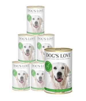 DOG'S LOVE Nassfutter für Hunde Adult, 6 x 400 g