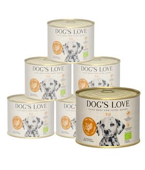 DOG'S LOVE Nassfutter für Hunde Bio, 6 x 200 g