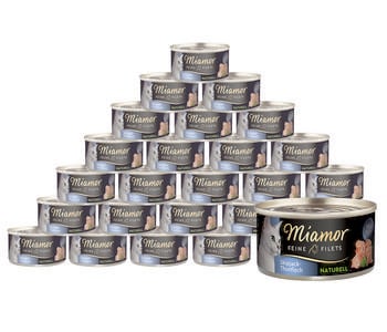 Miamor Nassfutter für Katzen Feine Filets naturelle, 24 x 80 g