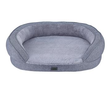 Nobby Orthopädisches Komfortbett Amca, oval, grau, ca. B78/H18/T62 cm