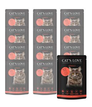 CAT'S LOVE Nassfutter für Katzen Adult Pur, 12 x 85 g