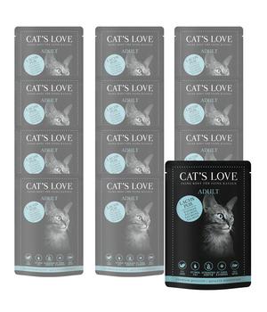 CAT'S LOVE Nassfutter für Katzen Adult Pur, 12 x 85 g