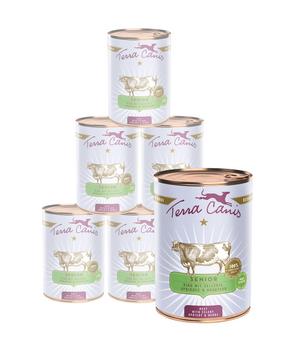Terra Canis Nassfutter für Hunde Senior, 6 x 400 g