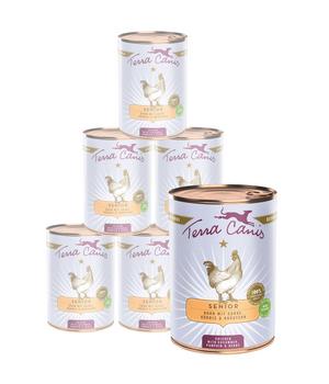 Terra Canis Nassfutter für Hunde Senior, 6 x 400 g