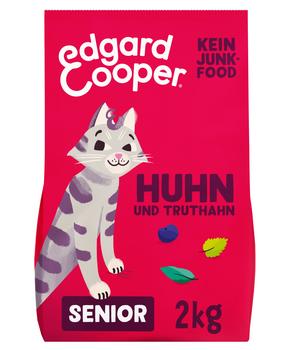 Edgard & Cooper Trockenfutter für Katzen Frisches Freilandhuhn & Freilandtruthahn, Senior, 2 kg