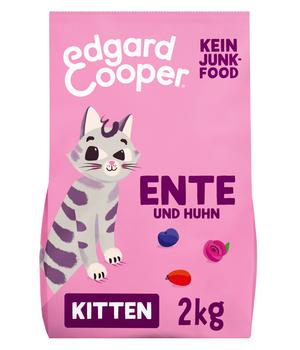 Edgard & Cooper Trockenfutter für Katzen Frische Freilaufente & Freilandhuhn, Kitten, 2 kg