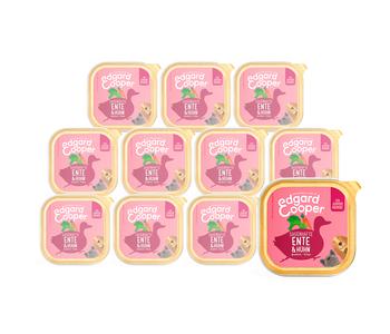 Edgard & Cooper Nassfutter für Hunde, Sagenhafte Ente & Huhn, Junior, 11 x 150 g