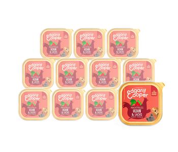 Edgard & Cooper Nassfutter für Hunde, Prachtvolles Huhn & Lachs, Senior, 11 x 150 g