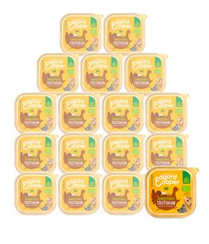 Edgard & Cooper Nassfutter für Hunde, Umwerfender Truthahn Adult, Bio, 17 x 100 g