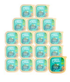 Edgard & Cooper Nassfutter für Hunde, Grandioser Fisch Adult, Bio, 17 x 100 g
