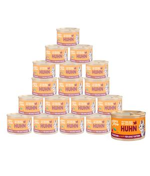 Edgard & Cooper Nassfutter für Katzen Freilaufhuhn Stückchen in Soße Adult, 18 x 85 g