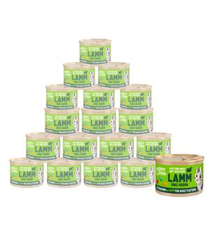 Edgard & Cooper Nassfutter für Katzen Lamm & Freilandhuhn Stückchen in Soße Adult, 18 x 85 g