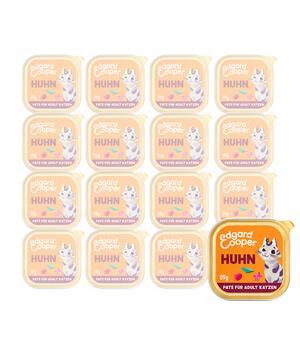 Edgard & Cooper Nassfutter für Katzen Freilaufhuhn Paté Adult, 16 x 85 g