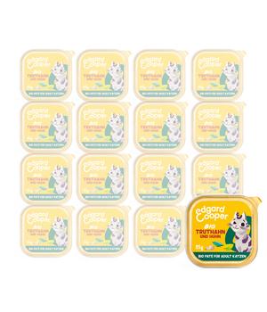 Edgard & Cooper Nassfutter für Katzen Bio Truthahn & Huhn Paté Adult, 16 x 85 g