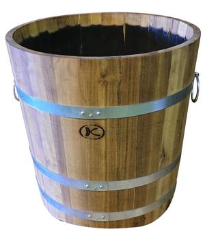 Küferei Kardos XL-Akazienkübel, rund, braun