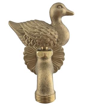 Tomco Messing-Wasserhahn Ente 1/2, mit Rosette