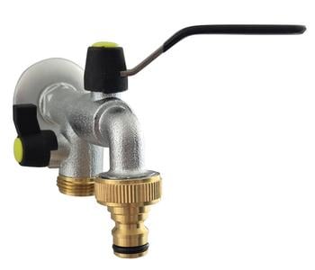 Tomco Chrom-Wasserhahn mit 2 seperaten Absperrmöglichkeiten 1/2, Kugelventil