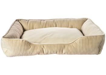 Dehner Lieblinge Kuschelbett Crimp, rechteckig, beige