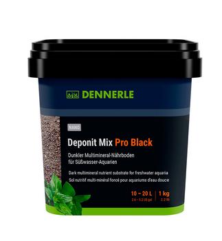2 x DENNERLE Aquarium Bodengrund Deponit Mix Pro Black, 1 kg, Schwarz - Mindestbestellmenge: 2 Stk.