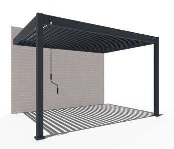 Weide Deluxe Wandpergola Voll-Alu, ca. B400/H255/T300 cm
