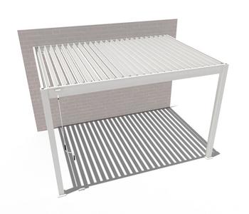 Weide Deluxe Wandpergola Voll-Alu, ca. B400/H255/T300 cm