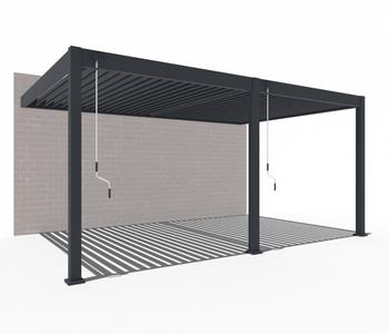 Weide Deluxe Wandpergola Voll-Alu, ca. B530/H255/T360 cm