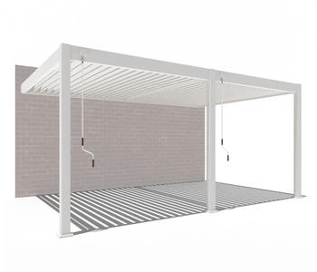 Weide Deluxe Wandpergola Voll-Alu, ca. B530/H255/T360 cm