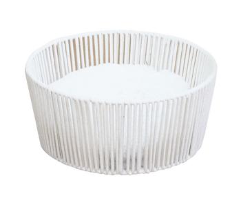 Dehner Premium Lovely Kuschelbett Erholung, rund, weiß, ca. Ø40/H18 cm