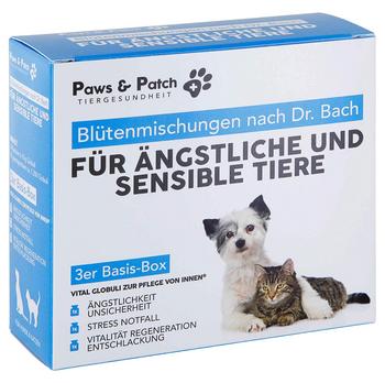 PAWS & PATCH Blütenmischung 3er Basis-Box Ängstliche & sensible Tiere, 3 x 10 g