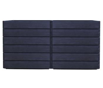 Garantia Kunststoff-Hochbeet Ergo Quadro Wood inkl. Wassersparsystem