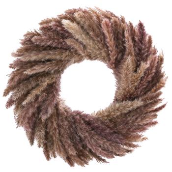 Dehner Kranz Pampas, ca. Ø45 cm, Braun, Hellbraun - Naturmaterial