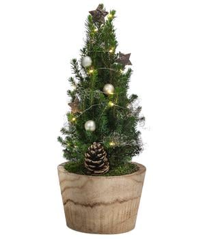 Geschmückter Weihnachtsbaum Loxley, mit Lichterkette