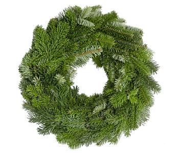 Dehner Premium Adventskranz aus Nordmann-Tanne, beidseitig gebunden, ca. Ø35 cm