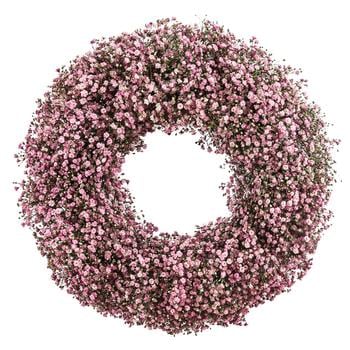 Dehner Kranz Schleierkraut, rosa, ca. Ø36 cm - Naturmaterial