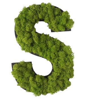 styleGREEN Buchstaben aus Islandmoos, ca. H25 cm, Grün - Moos, Naturmaterial, Holz