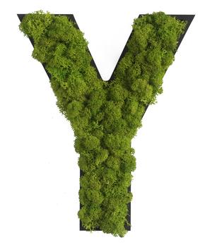 styleGREEN Buchstaben aus Islandmoos, ca. H25 cm, Grün - Moos, Naturmaterial, Holz