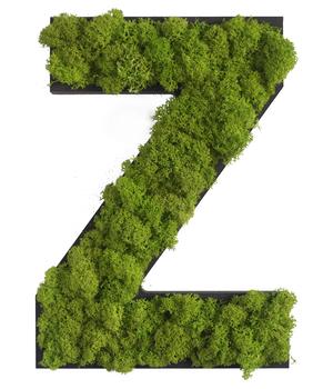 styleGREEN Buchstaben aus Islandmoos, ca. H25 cm, Grün - Moos, Naturmaterial, Holz