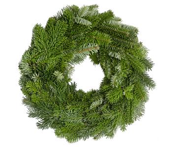 Dehner Premium Adventskranz aus Nordmann-Tanne, beidseitig gebunden, ca. Ø35 cm