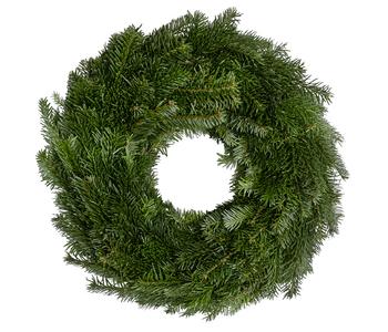 Dehner Premium Adventskranz aus Nordmann-Tanne, beidseitig gebunden, ca. Ø50 cm
