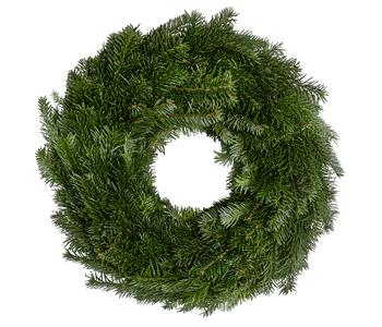 Dehner Premium Adventskranz aus Nordmann-Tanne, beidseitig gebunden, ca. Ø60 cm
