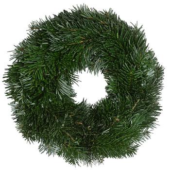 Adventskranz aus Nordmann-Tanne, beidseitig gebunden, ca. Ø35 cm