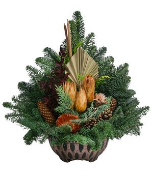 Grabgesteck in Beton-Schale, natur, ca. B50/H55/T25 cm