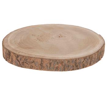 DIJK Holzscheibe, ca. Ø30 cm, Hellbraun / Braun - Naturmaterial