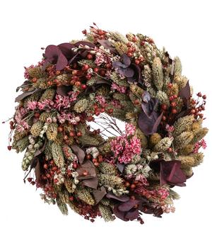 Dehner Kranz Luxury, ca. Ø30 cm, Rot, Rosa, Beige - Naturmaterial
